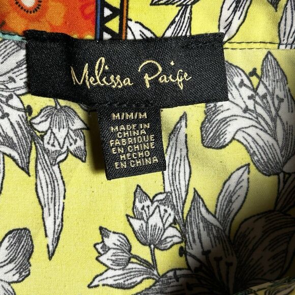 Melissa Paige Tunic Top Blouse Women’s Size M Colorful Floral Long Sleeve BOHO‎ - Picture 5 of 6